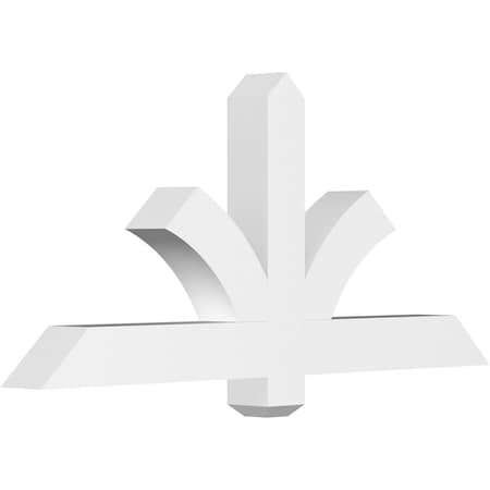 Ekena Millwork Redmond Architectural Grade PVC Gable Bracket, 48"W x 22"H x 4"D x 4"F, 11/12 Pitch GBP048X22X0404RED00